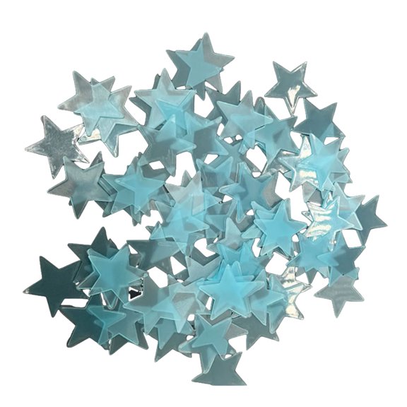 100Pcs Fluorescent Star Sticker for Bedroom Decoration 3cm Glow In Dark 3D Plastic Wall Decal Kids Room Ceiling Decal