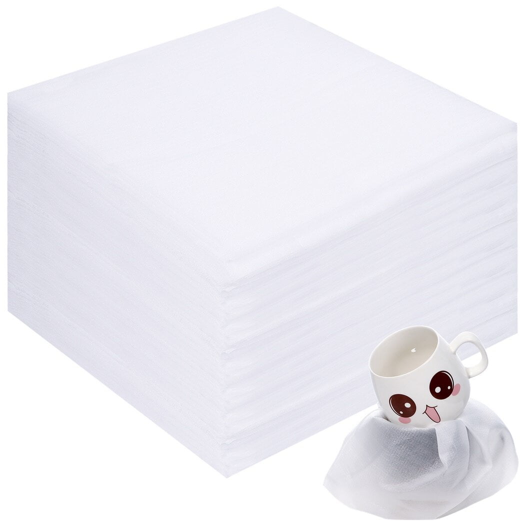 100Pcs Foam Wrap Sheets, Cushioning Pads for Dishes, Vases, Electronics & Furniture, Moving