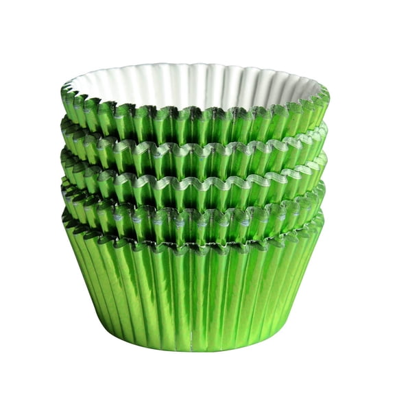 100Pcs Foil Cupcake Liners - Foil Baking Cups for Muffins, Wedding, Birthday, Baby Shower Parties .