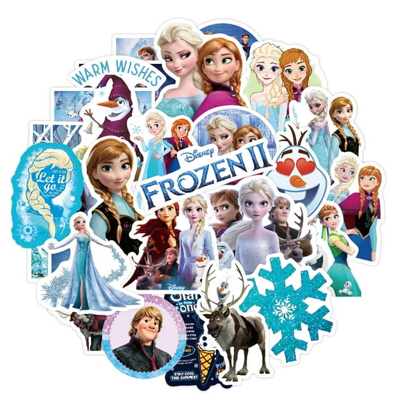 100Pcs Frozen Stickers Animation Classic Cartoon Anime Stickers for Laptops, Computers, Water Bottles