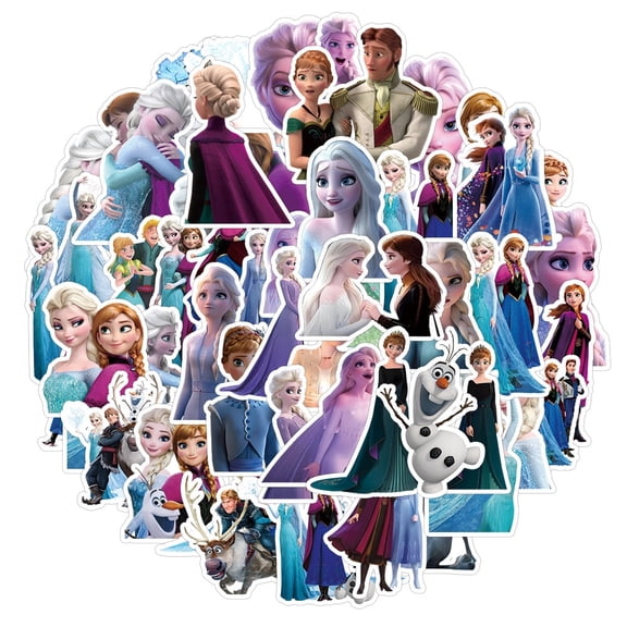 100Pcs Frozen Stickers for Girl, Cute Cartoon Gifts Decal for Teen Water Bottle, Laptop, Travel Case, Guitar, Phone, Skateboard, Bike, Scrapbook