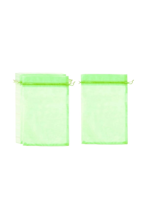 100Pcs Fruit Protection Bags Fruit Net Bags with Drawstring Reusable 6''×8'' Grapes Fruit Protection Bags for Fruit Tree Strawberry Light green