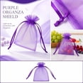 thumbnail image 1 of 100Pcs Fruit Protection Bags, Green Netting Cover Bags Drawstring Mesh Fruit Protectors Pest Barrier for Tomato Mango Trees Veggies Garden(S,Purple), 1 of 6