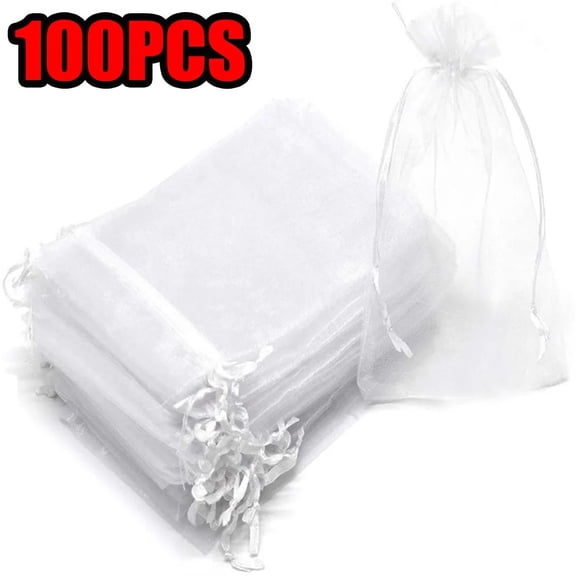 100Pcs Fruit Protection Bags Plant Grow Bags Anti-Bird Netting Mesh Bag Vegetable Strawberry Bags Garden Tools