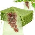 thumbnail image 1 of 100Pcs Fruit Protection Mesh Bags with Drawstring,Reusable Fine Mesh Netting Bags for Grapes Vegetables Garden Pest Control,Breathable Organza Covers, 1 of 8