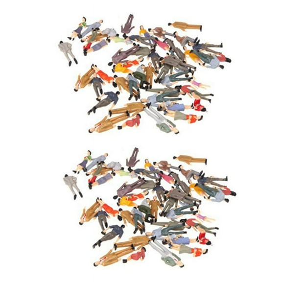 100Pcs G Scale 1:30 Mix Painted Model People Park Street Passenger Figures