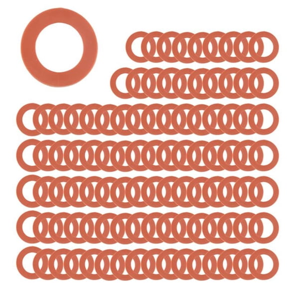 100Pcs Garden Hose Washers Silicone Rubber Washers Seals O Rings Soft Silicone Gasket Fittings for 3/4 Inch Garden Hose