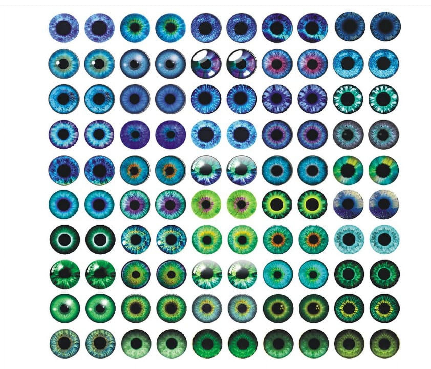 100Pcs Glass Doll Eyes Decorative Fake Eyes for Doll Making DIY Eye