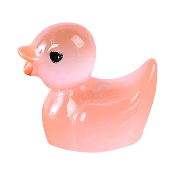 100Pcs Glow in Dark Ducks Ornaments, Mini Resin Ducks for Party Decoration, Glow in The Dark Duck Figures, Tiny Ducks for Diy Micro Landscape Fairy Garden Dollhouse