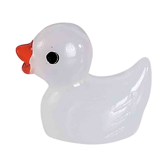 100Pcs Glow in Dark Ducks Ornaments, Mini Resin Ducks for Party Decoration, Glow in The Dark Duck Figures, Tiny Ducks for Diy Micro Landscape Fairy Garden Dollhouse