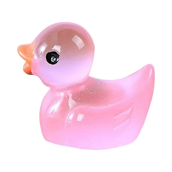 100Pcs Glow in Dark Ducks Ornaments, Mini Resin Ducks for Party Decoration, Glow in The Dark Duck Figures, Tiny Ducks for Diy Micro Landscape Fairy Garden Dollhouse