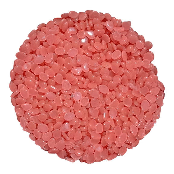 100Pcs Glow in The Dark Pebbles Stones,Glowing Rocks DIY Decorative Luminous Stone for Home Garden Lawn Yard, Walkway, Sidewalk Pathway, Driveway, Potted Plants, Aquarium Fish Tank(Red,0.4x0.4")