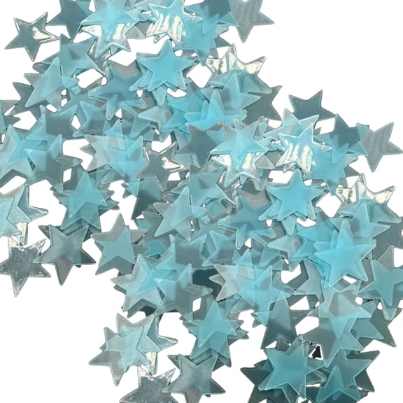 100Pcs Glow In Dark Bright Star 3D Wall Sticker Decal for Bedroom Ceiling and Wall Decoration