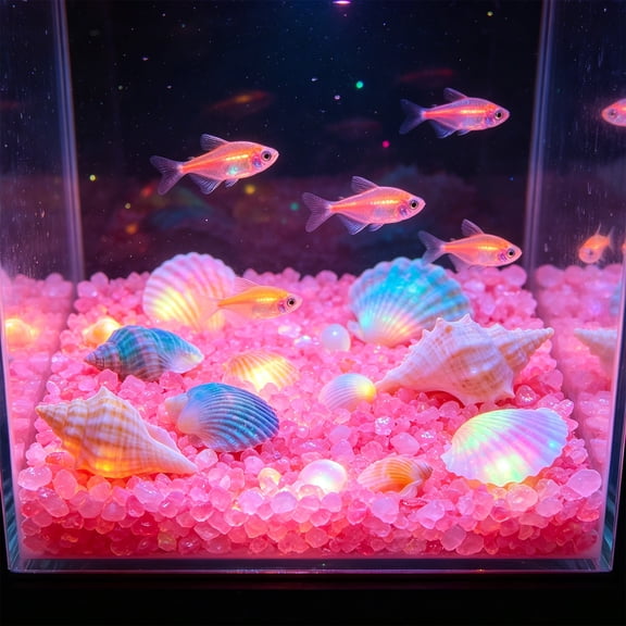 100Pcs Glow in the Dark Rocks,Artificial Shiny Aquarium Rock,Vase Fillers for Centerpieces,Decorative Rocks for Fish Tank and Fairy Garden(Pink)