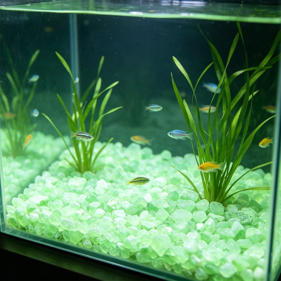 100Pcs Glow in the Dark Rocks,Artificial Shiny Aquarium Rock,Vase ...