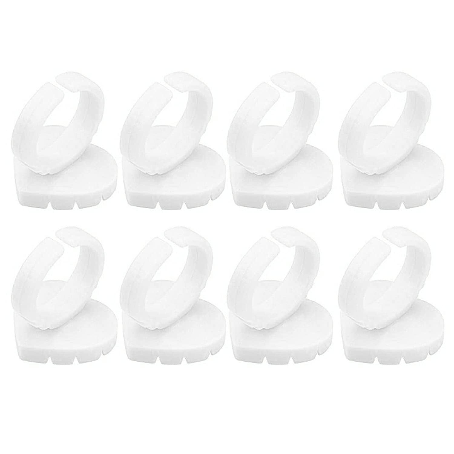 100Pcs Glue Rings Eyelash Adhesive Ring Eyelash Glue Holder for Extend