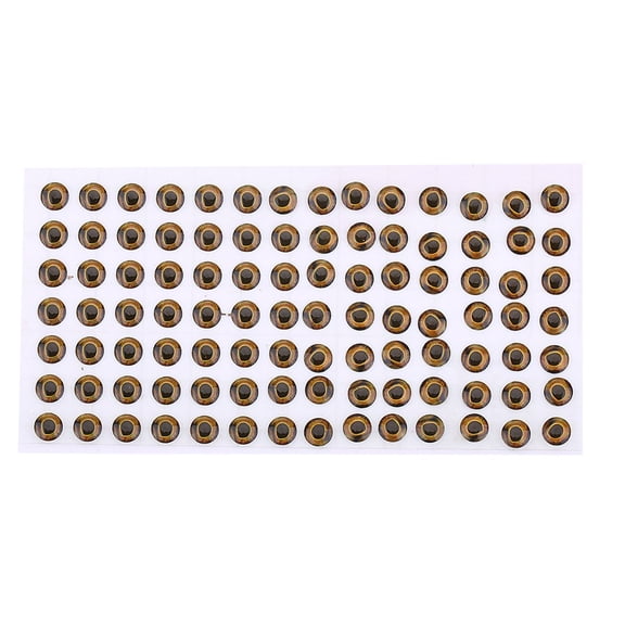 100Pcs Gold 4D Adhesive Fly Tying Fish Eyes, Fishing Bait Tackle Accessories
