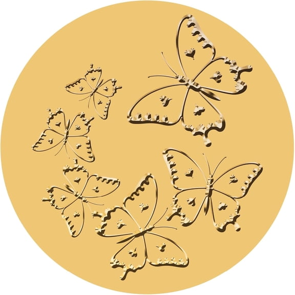 100Pcs Gold Foil Sticker 2" Butterfly Certificate Seals Gold Embossed Round Insects Self Adhesive Embossing Label for Envelopes Invitation Card Diplomas Awards Graduation Celebration Decor Blue