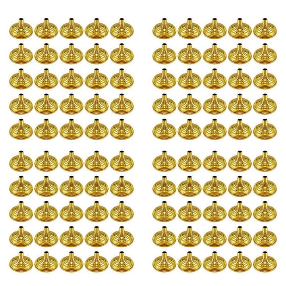 100Pcs Gold Mini Hand Held Flag Stand Base Table Flag Base Bar Restaurant Party Conferences Desktop Display Decoration