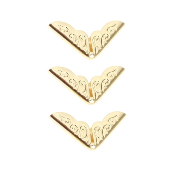 100Pcs Golden Decorative Metal Corner Brackets For Books Scrapbooking Photo Albums Menus Corner Protectors Crafts