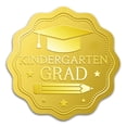 thumbnail image 1 of 100Pcs Graduation Cap Gold Foil Stickers 2 Inch Grad Hat Golden Award Embossed Seals Congrats Round Self Adhesive Certificate Seal Labels, 1 of 8