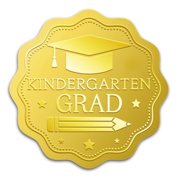 100Pcs Graduation Cap Gold Foil Stickers 2 Inch Grad Hat Golden Award Embossed Seals Congrats Round Self Adhesive Certificate Seal Labels