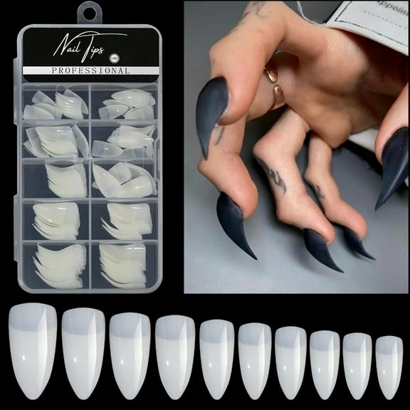 100Pcs Halloween Witch Nail Fake Finger Claw Props Witch Nails Halloween Costume Nail Claws Witch Props Accessories