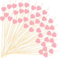 thumbnail image 1 of 100Pcs Heart Cocktail Picks, Heart Bamboo Toothpicks Cocktail Sticks for Appetizers Fruit Food Drink Cake Valentine's Day Wedding Birthday Party Decoration, 4.7Inch (Pink), 1 of 2