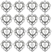 WEIYAN KJ 100Pcs Money Charms Bulk Money Sign Charm Cash US 100 Dollar Bill Coin Currency Silver Antique Alloy Charm Bulk