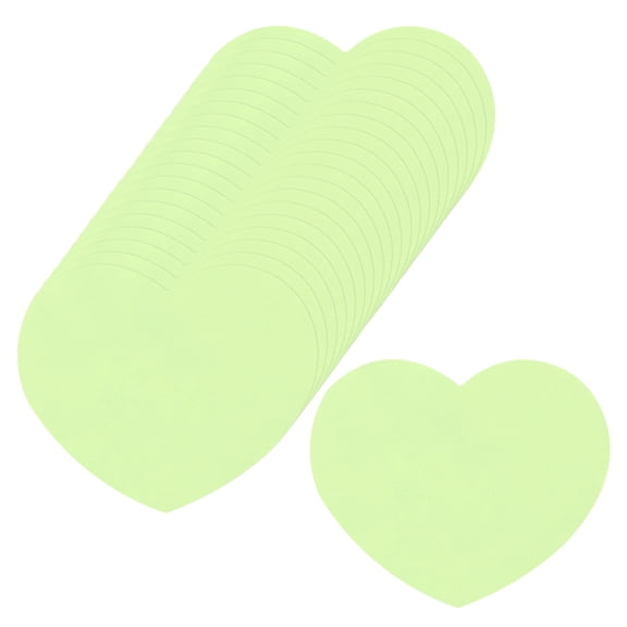100Pcs Heart Cutouts Paper 2.5x3 Inch Heart-Shape Cards for DIY Light Green