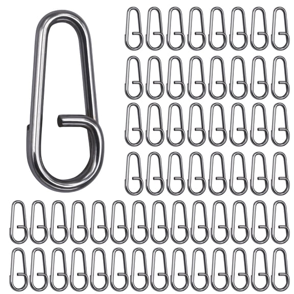 100Pcs High Strength Fishing Split Rings Fishing Lures Connector Heavy Duty Lures Rings Oval Shape Split Rings Enduring