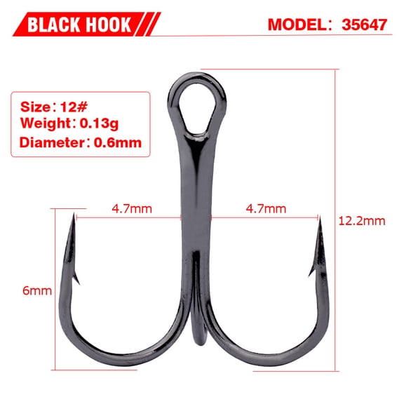 100Pcs High quality Super Sharp Anchor Hook,Size #1-14# Sea Fishing Hooks Treble Hook Triple Hooks For Fishing Anzol De Pesca