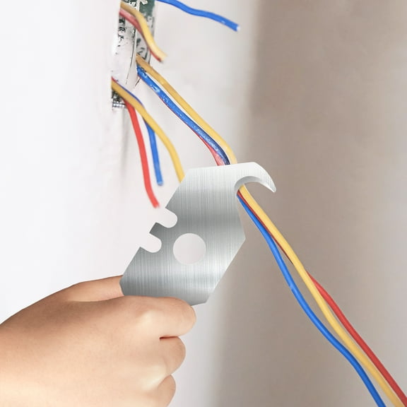 100Pcs Hooked Trimming Knife Blade Heavy Duty SK5 Utility Hook Blade Hooked Razor Accessory for Cable and Wire Stripping PVC Plastic Leather Rubber