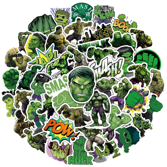 100Pcs Hulk Stickers for Girl, Cute Cartoon Gifts Decal for Teen Water Bottle, Laptop, Travel Case, Guitar, Phone, Skateboard, Bike, Scrapbook