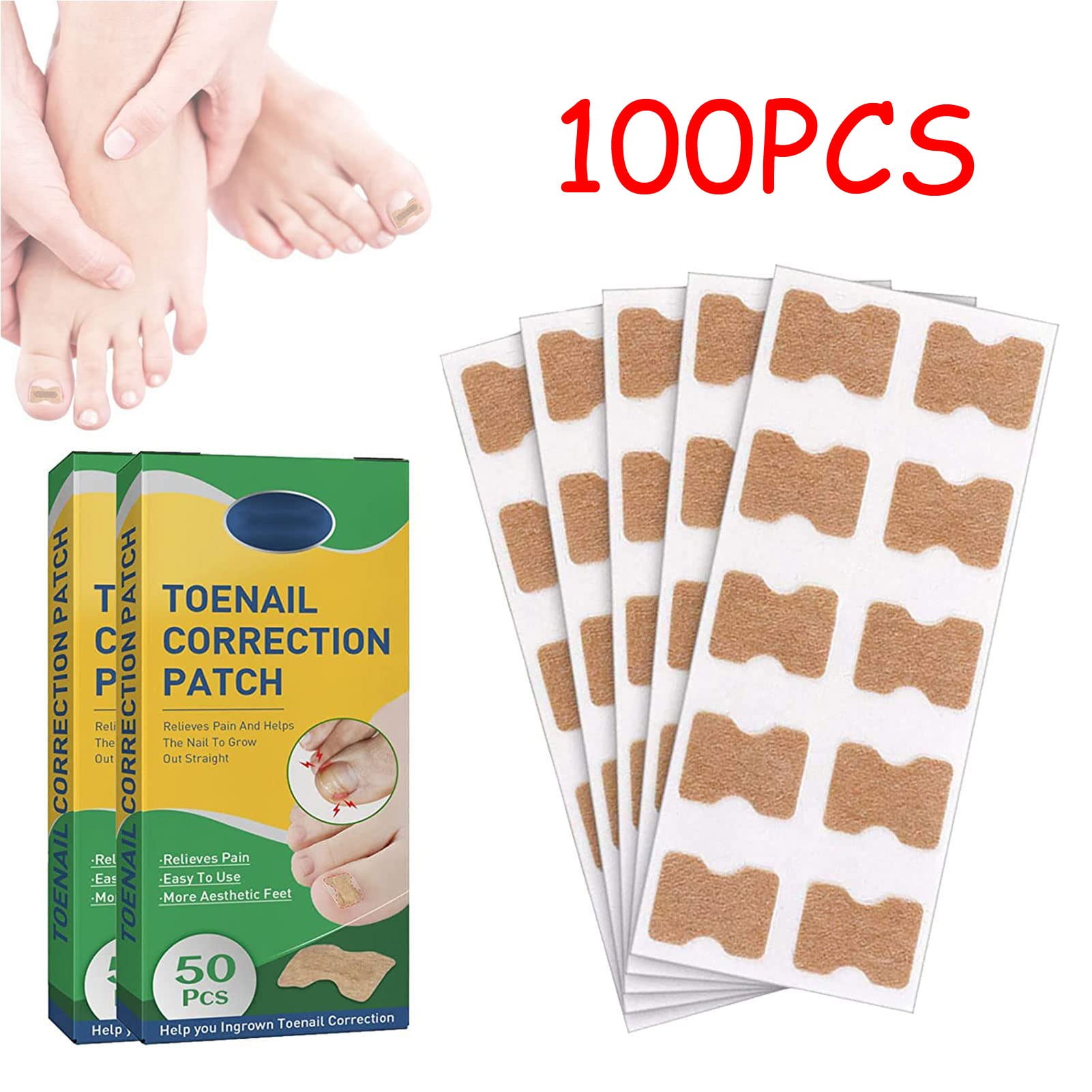 100Pcs Ingrown Toenail Correction Stickers Nail Corrector Patches Nail