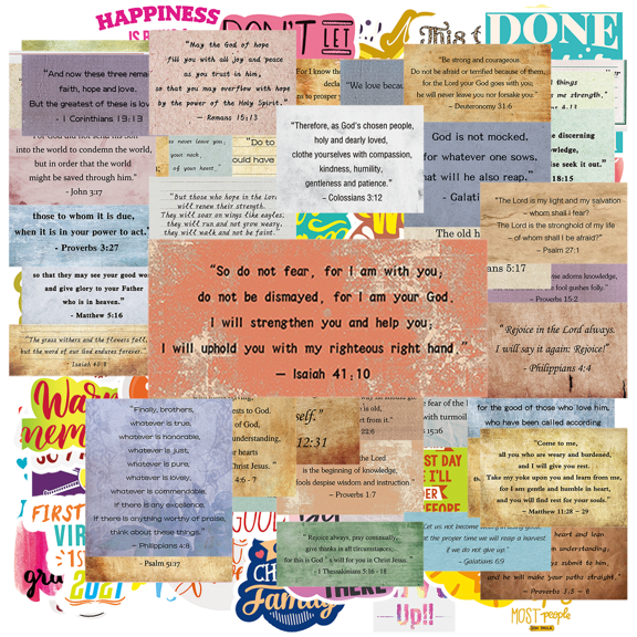 100Pcs Inspirational Quote Stickers, Waterproof Reusable Motivational Text Decals, Unique No Repeat Positive Affirmation Scripture Stickers for Laptop Water Bottle Journal Phone Case Scrapbook