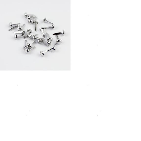 100Pcs Iron Fasteners Brads for Scrapbooking Photo Album Embellishment Wedding Supplies Puppy Dolls Decoration Paper Cards DIY Flat Round Platinum