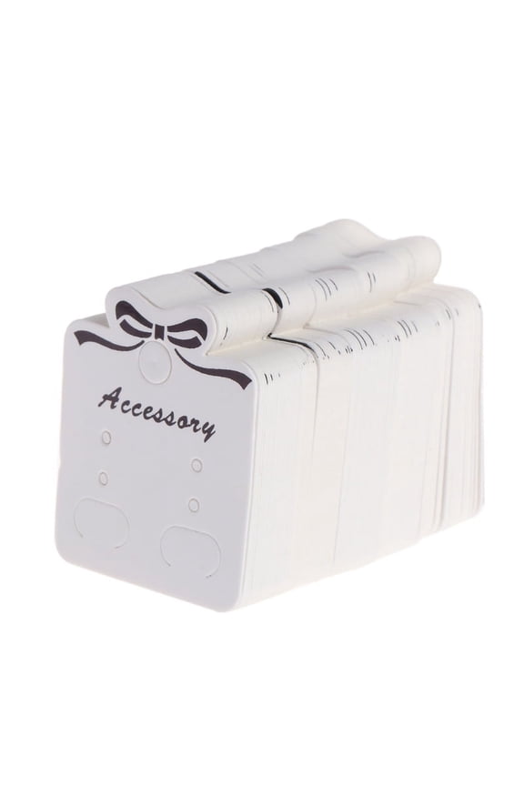 100Pcs Jewelry Display Card Earrings Ear Studs Packing Hang Tag Rectangle Holder