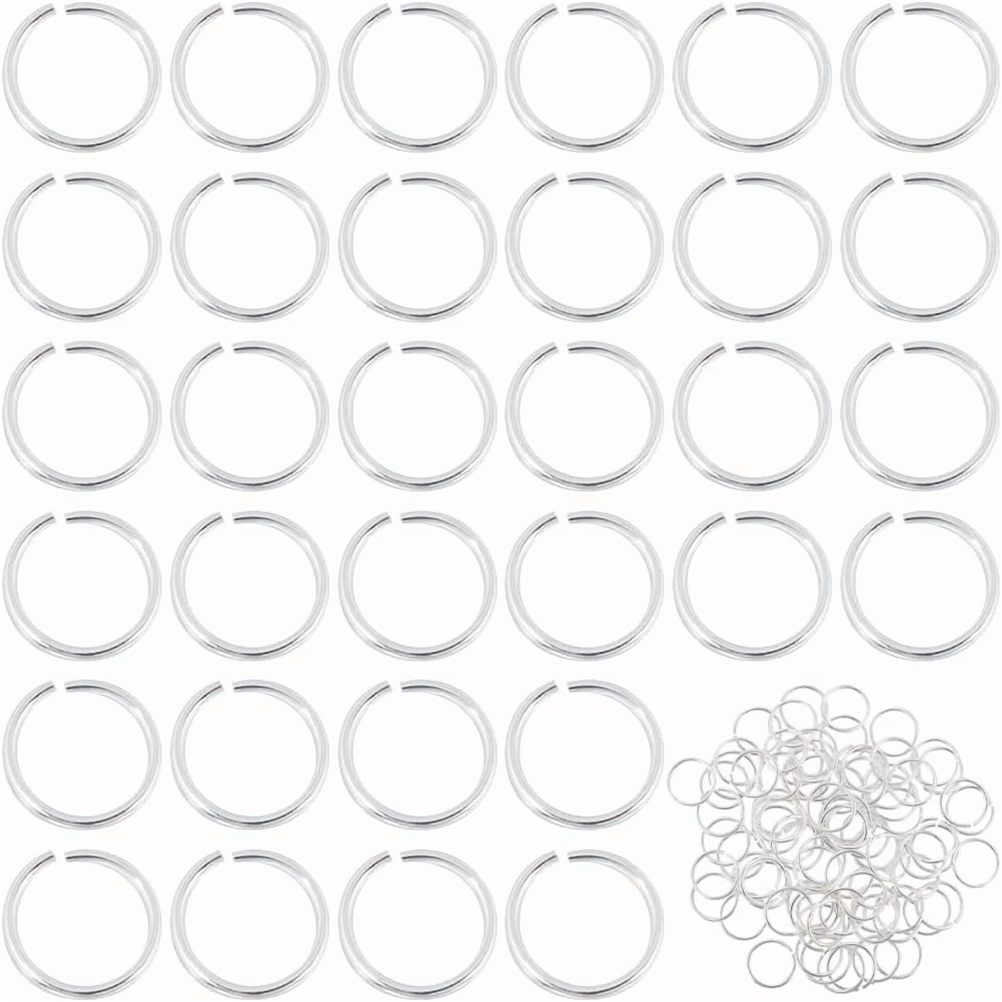 100Pcs Jump Rings 925 Sterling Silver Round Rings Charm Connector Clasp ...