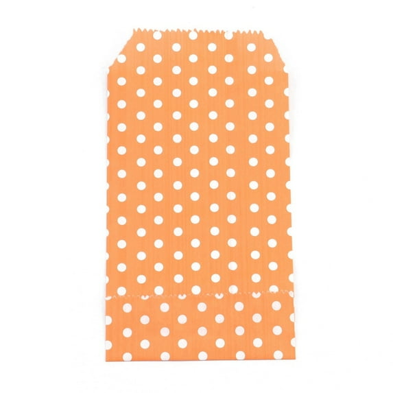 100Pcs Kraft Paper Bags with White Polka Dot Pattern Mini Party Favor Bags Gift Bags for Crafts Party Favors Handmade Goods Weddings