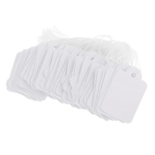 100Pcs White Marking Tags with String Attached, Price Tags, Price