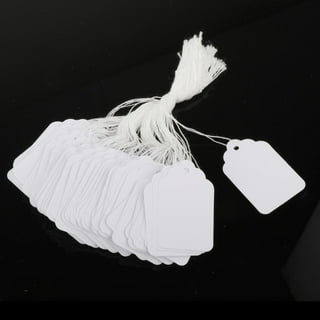 100Pcs Paper Blank Hanging Tags Label Tags with String and Hole