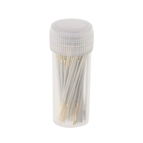 100Pcs Large Eye Needle with Tube Large Eye for Hand Sewing Stainless Steel Embroidery Needle Hand Sewing Needle