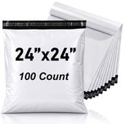 100Pcs Large Poly Mailers, 24 x 24 inch Waterproof and Tear-Proof Self Adhesive Large Shipping Bags, Strong Thick Mailing Bags for Clothing, Small Business