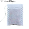 thumbnail image 1 of 100Pcs Large Tea Bag - Disposable Empty Tea Filter Bags No Mess Mesh Bags with Drawstring Non-Woven Fabric Tea Herb Filter Bag Pouch for Concentrate/Iced Coffee, Herb, 1 of 8