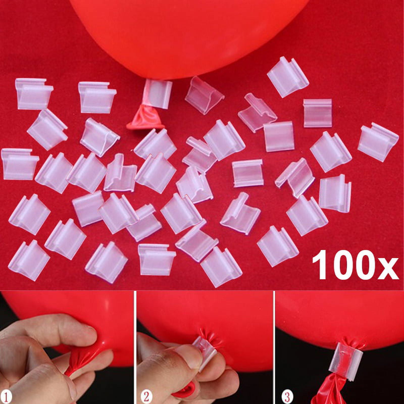 Balloon Closures 100 Pcs Balloon Ribbon Helium Balloon Clasp Seal for  Birthday Party Baby Shower Wedding Decorations 
