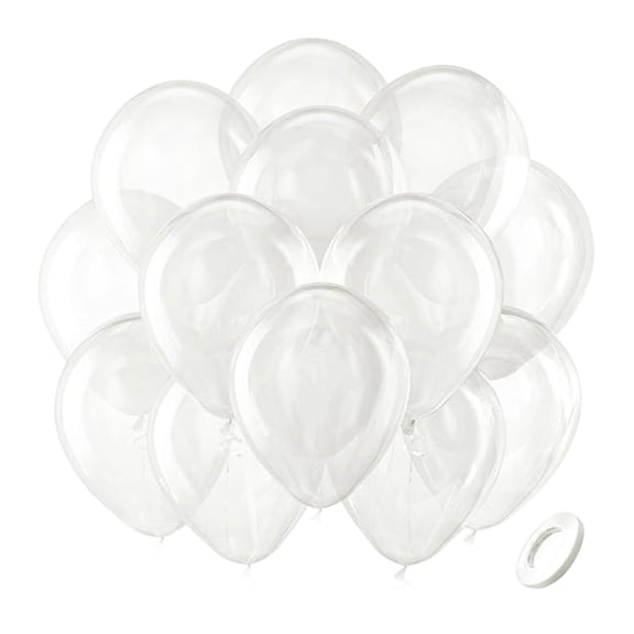 100Pcs Latex Balloons for Engagement Party Decorations Assorted Round Helium Balloons with 33 Ft Ribbon for Festive Room Accents, Multicolor, 12 Inch