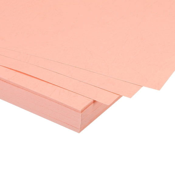 100Pcs Leather Texture Paper Binding Covers, Binding Presentation Covers, 8.5x11 Inches, 8 Mil 65 Lb, Pink
