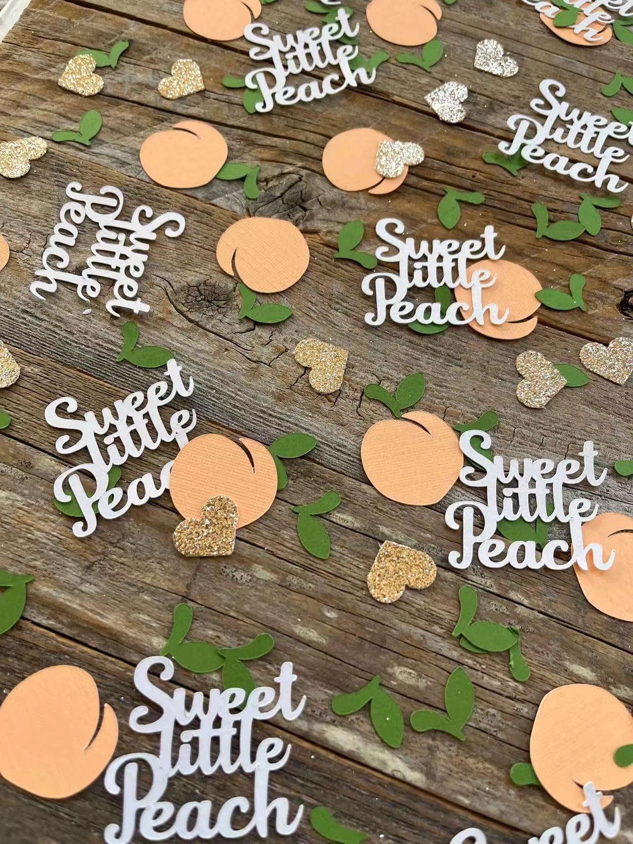 300 Pcs Baby Shower Confetti - Hey Cutie Citrus Tangerine Theme Table Scatter Decorations