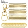 thumbnail image 1 of 100Pcs Lobster Clasp Trigger Swivel Clasps Split Keyring Fob Key for Ring, 1 of 10